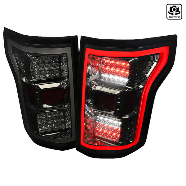 Spec-D Tuning 15-17 Ford F150 LED Tail Lights - Smoke LT-F15015GLED-TM